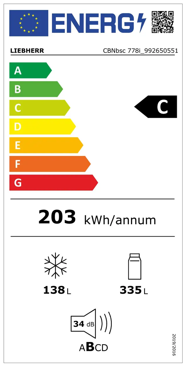 CBNbsc 778i peak BioFresh NoFrost Réfrigérateur-congélateur